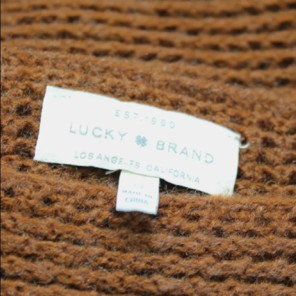 Lucky Brand Brown Boxy Fringe Sweater - Picture 5 of 5